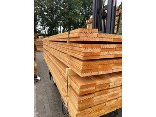 Ca. 73x Douglas vlonderplanken, 25x140mm, lengte 450cm